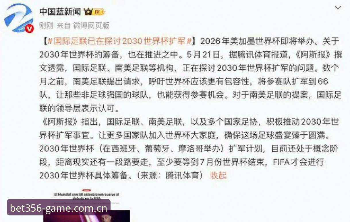 2030年世界杯扩军至66队全面评测：中国男足能否搭上这趟“足球盛宴”的顺风车？